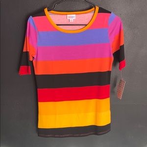 Lularoe multicolored striped Xs Gigi